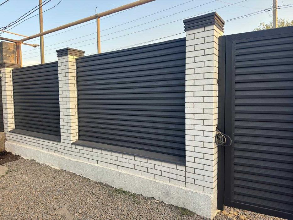 Забор жалюзи ТВИН под ключ