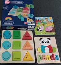 Set 3 jucarii de lemn Montessori pentru copii de 2-3 ani - 50 lei