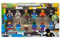 Set 12 figurine tip lego Ninjago si Minecraft, Multicolor, 5 cm