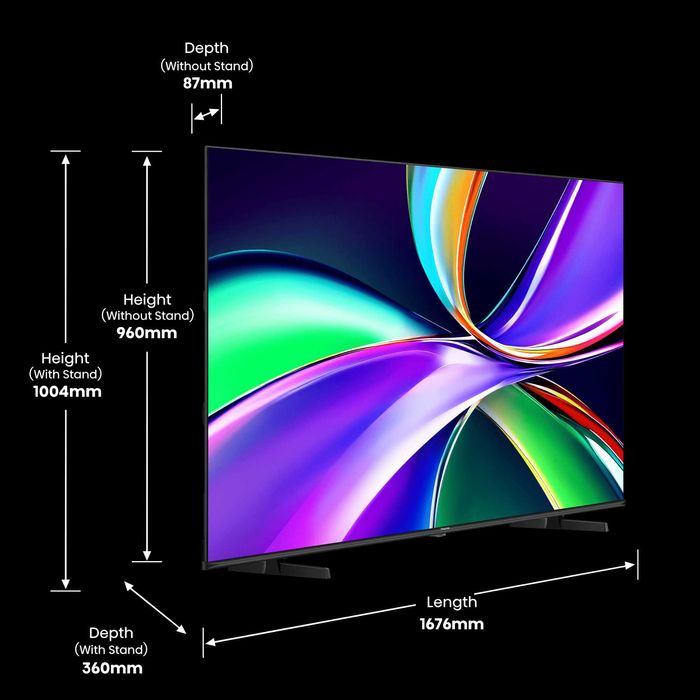 Телевизор Hisense 75E7NQ  UHD SMART VIDAA QLED TV