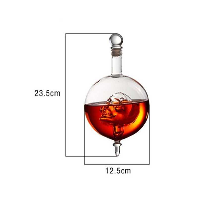 Sticla-Decantor - Cap de Mort si 2 Pahare