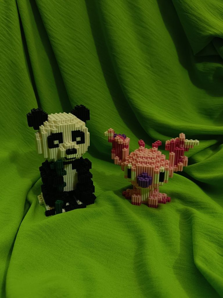 Podobie na Lego panda I rozov Stitch