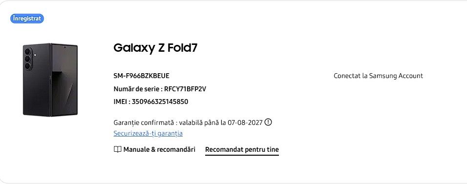 Samsung Z Fold 7 256gb Negru