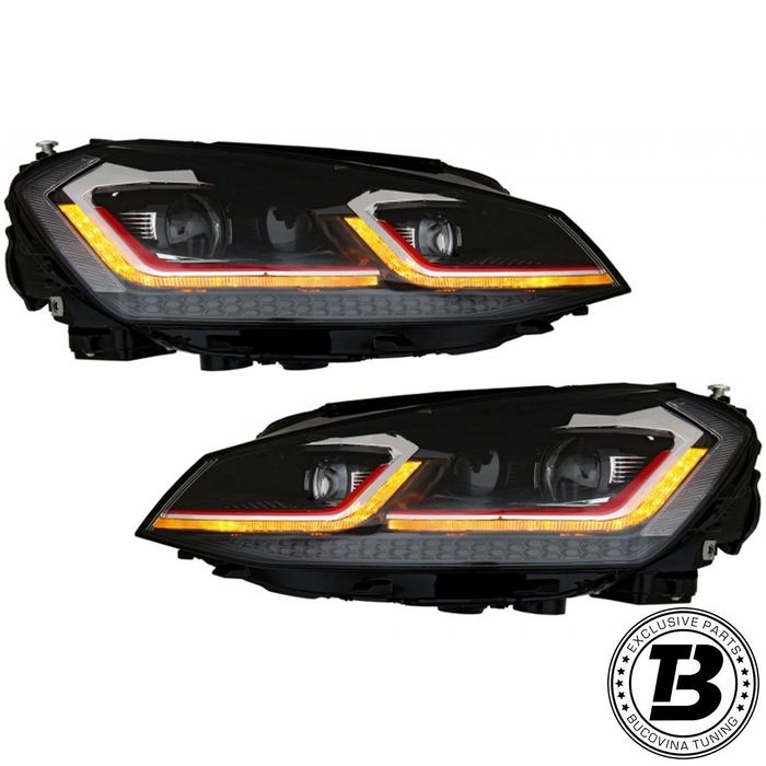 Faruri LED compatibile cu VW Golf 7 VII G7.5 Design