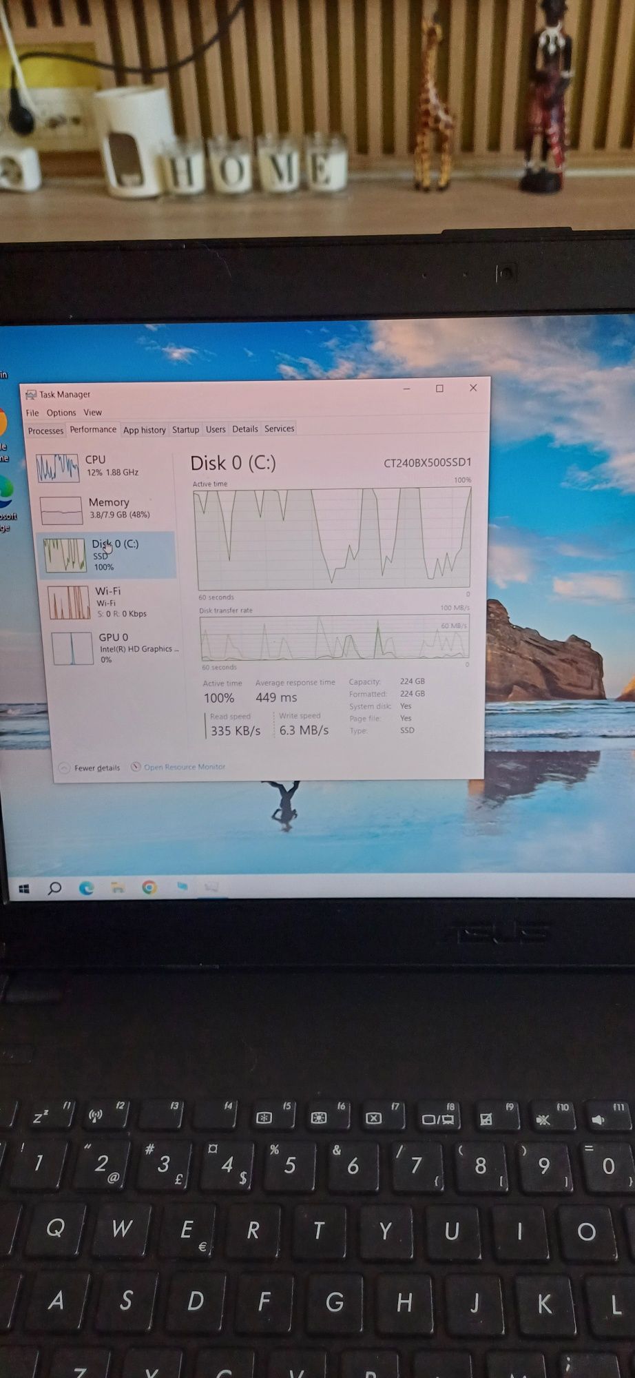 Laptop Asus i5-6200U 2.30GHz /Full HD/15.6"/8GB RAM/ 256 SSD