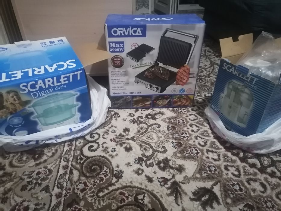 Грильница, Пароварка, Соковыжималка. Состояние новое. Все за 30.000тнг