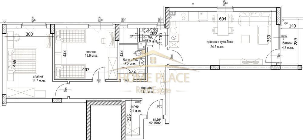 Продава се Двустаен апартамент в Варна, Кайсиева градина - 69 кв.м за 1444 €/кв.м - Снимка #6