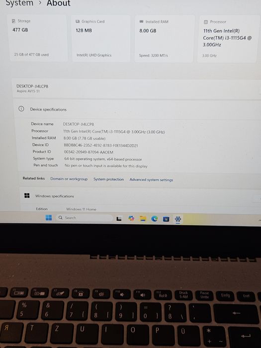 Problema balamale Acer aspire vero N20C5