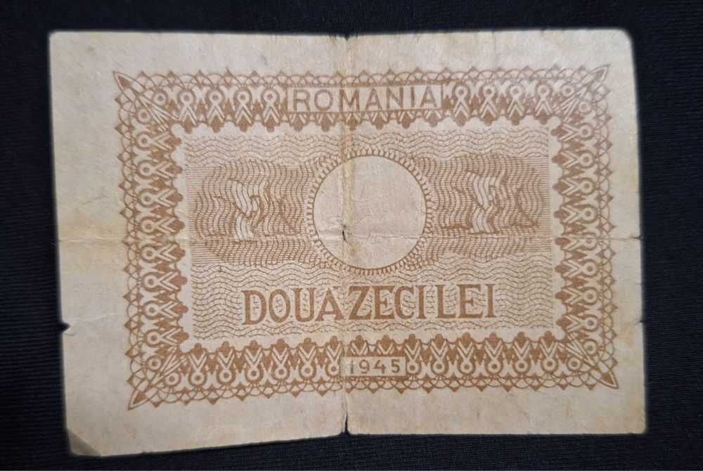 Bancnotă veche România – 20 lei an 1945  – Regele