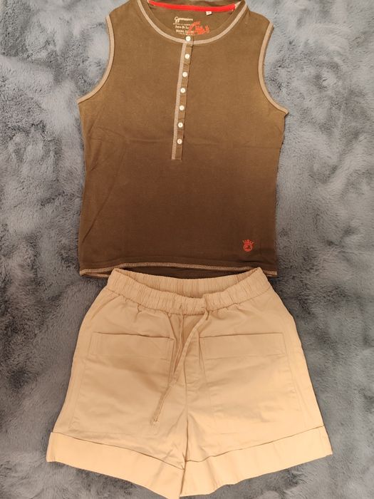 Pantaloni scurți LCW casual și tricou bumbac set