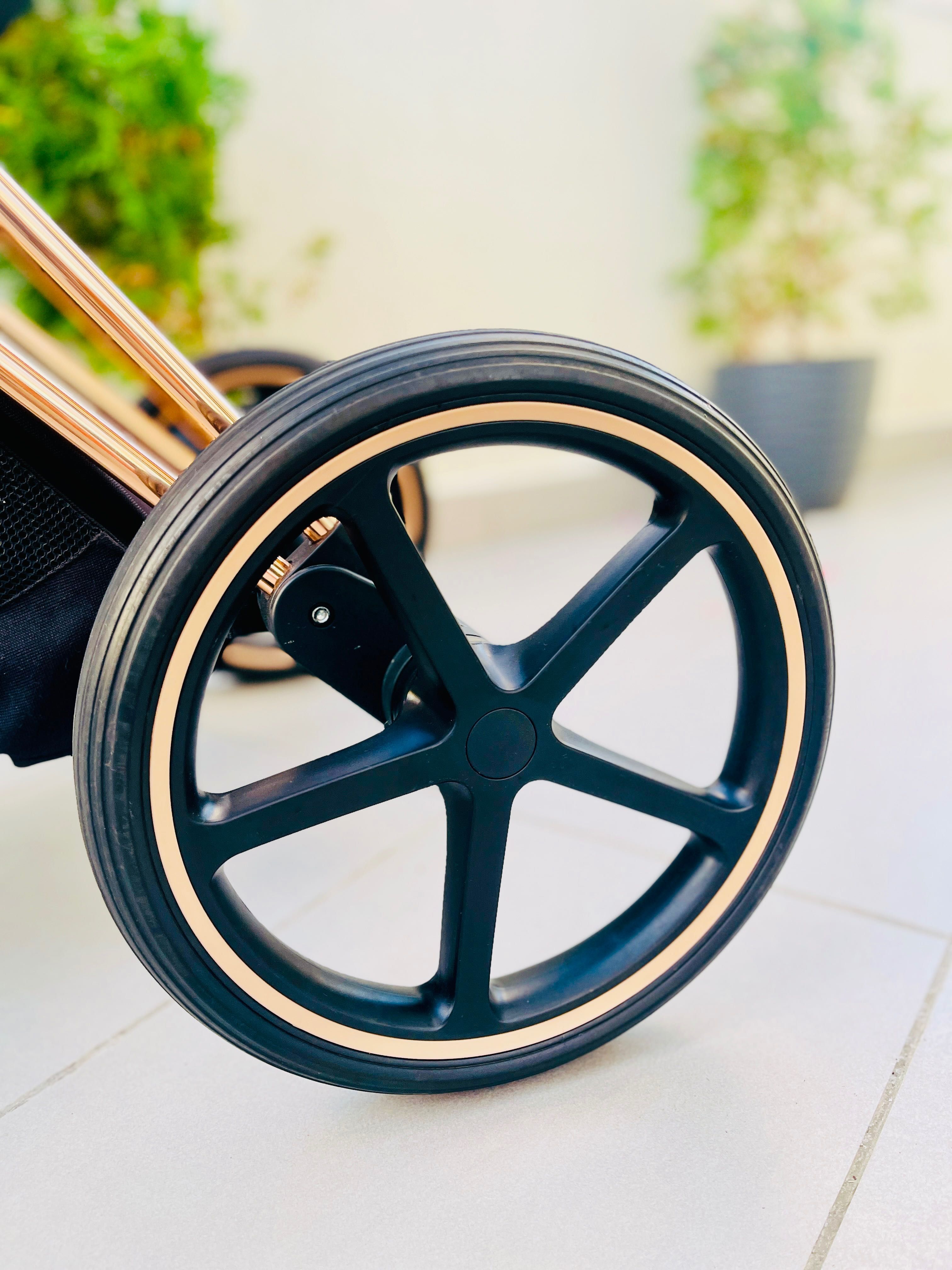 Детска количка Cybex Priam 4 Rose gold, Platinum Spring blossom