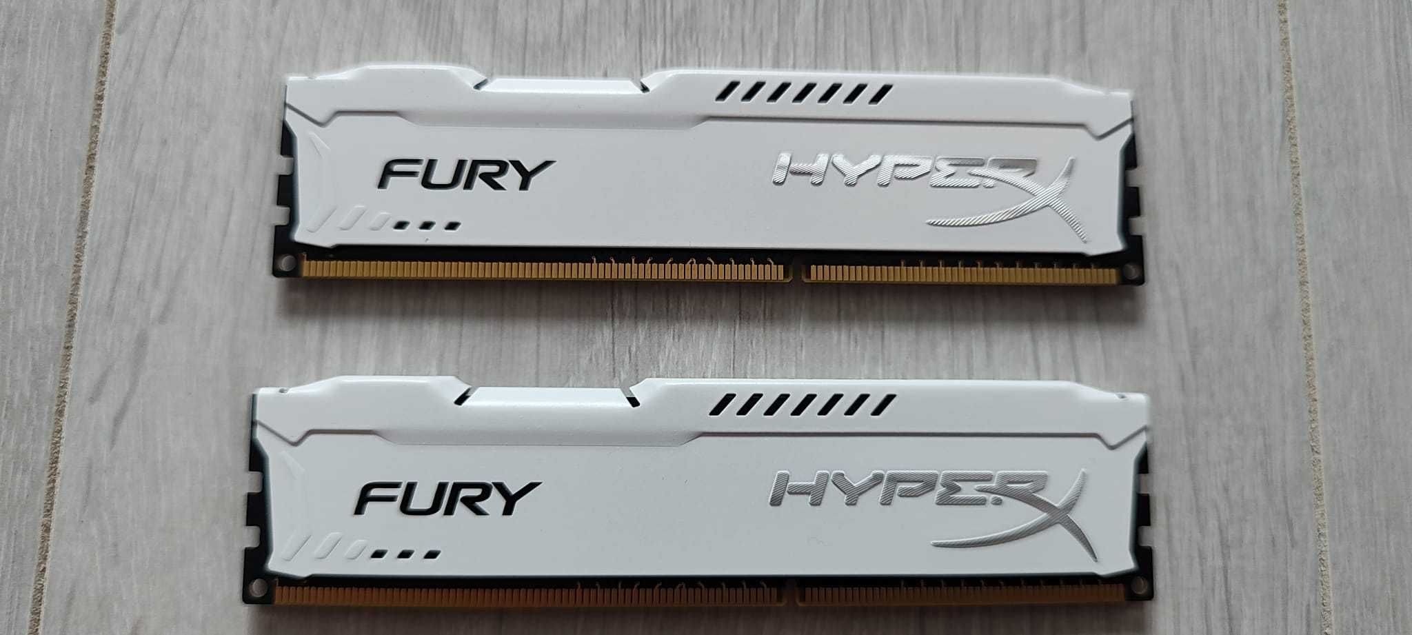 Memorie HyperX FURY White 8GB, DDR3, 1866MHz, CL10, 1.5V, kit 2x4GB