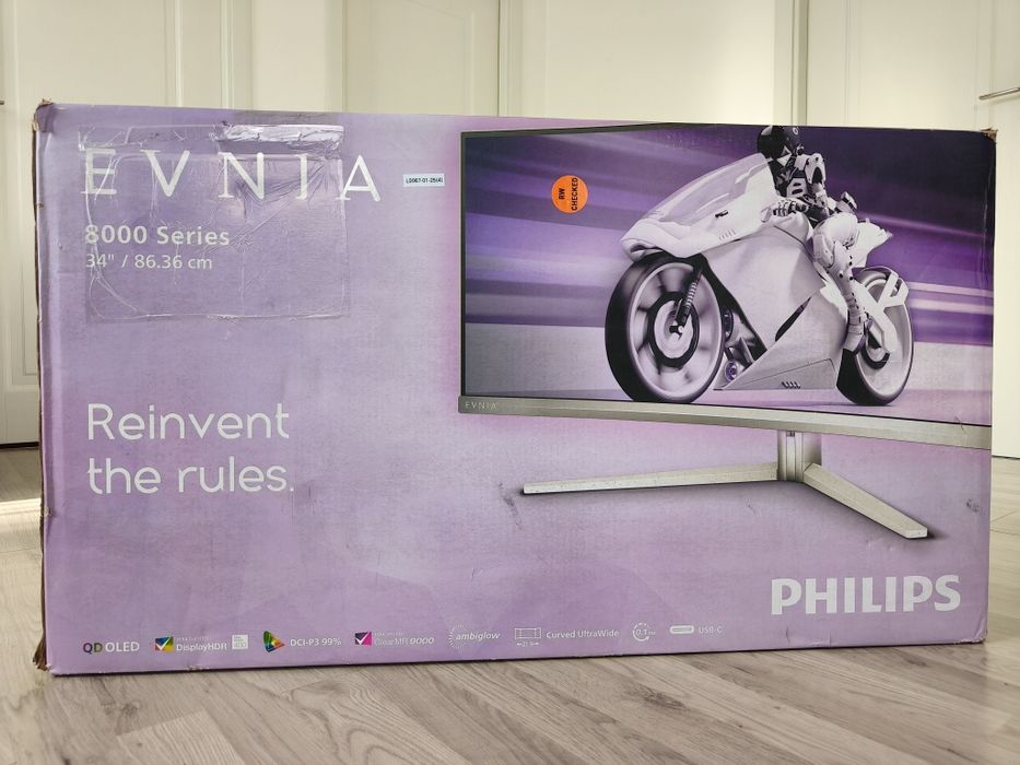 Monitor gaming curbat QD OLED 34 inch Philips Evnia 34M2C8600/00