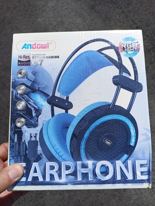 Casti gaming Andowl Q7 cu microfon incorporat si iluminare LED RGB