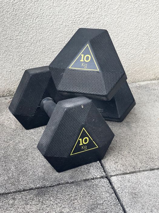 Gantere 10 kg, cu invelis cauciucat
