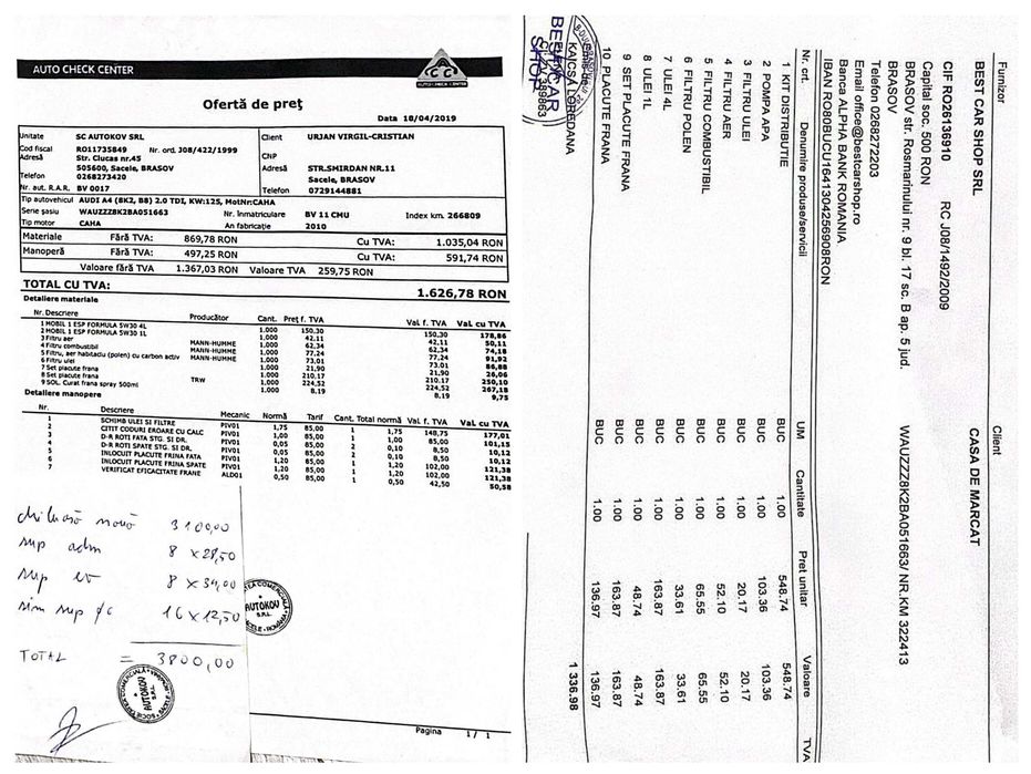 Audi a4b8 2011 170 cp