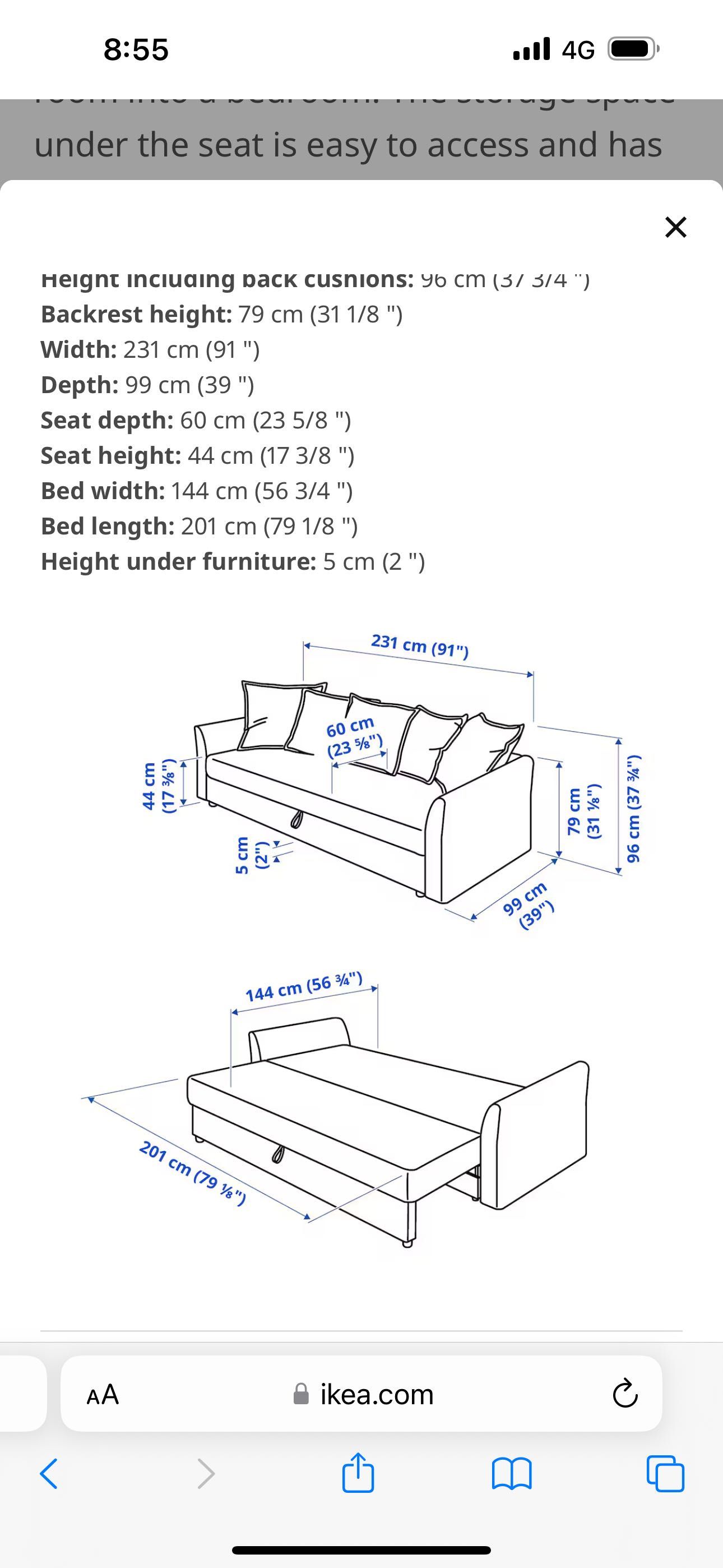 Разтегателен диван IKEA