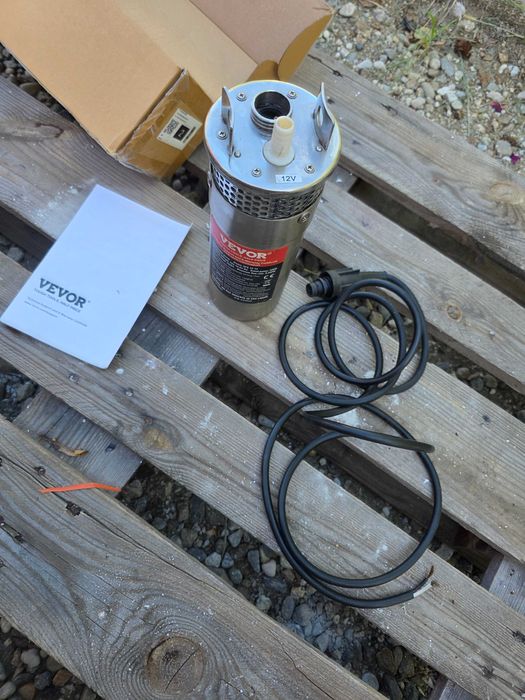 Pompă de apă solară VEVOR, 12 V DC 120 W pompă submersibilă puț adânc