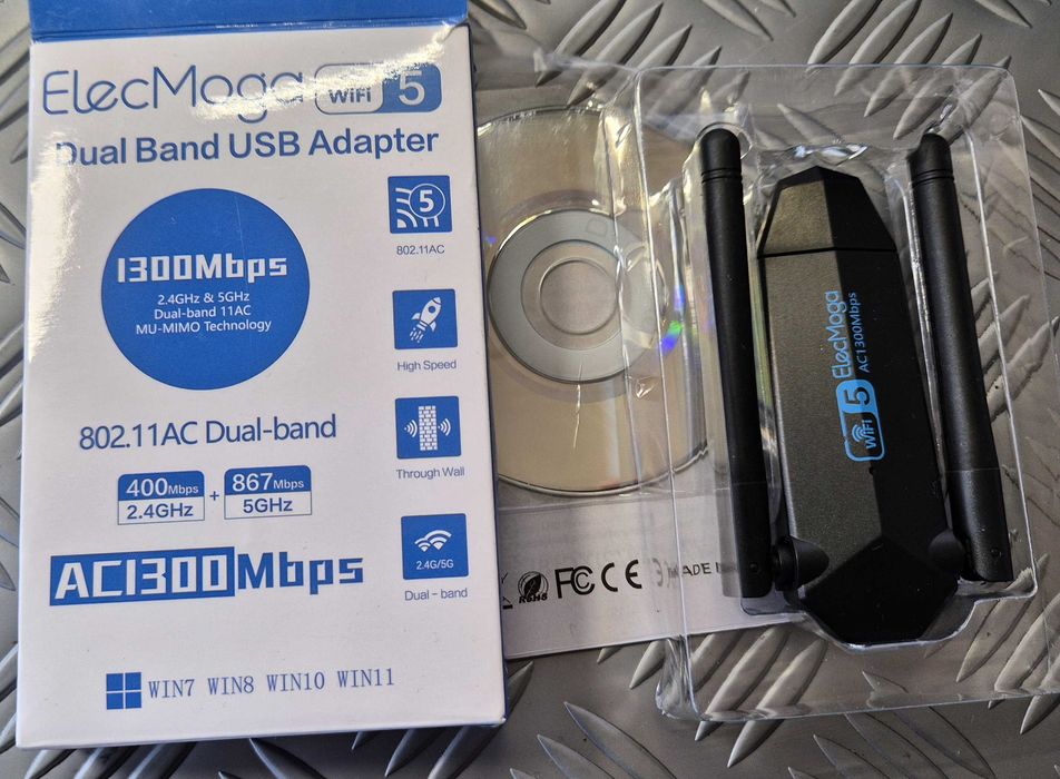 ElecMoga Wifi Dongle, 1300Mbps Wifi Adapter
