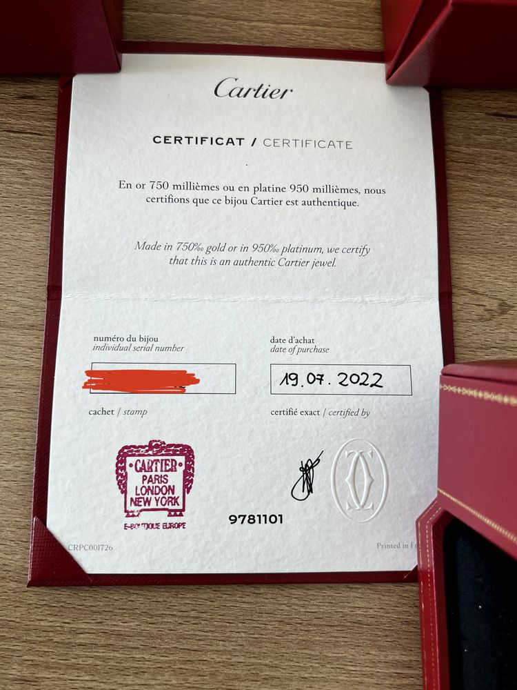 Cartier Love пръстен 18 карата