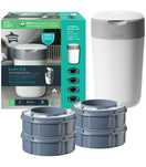Cos Tommee Tippee Sangenic Twist and Click Reciclabil, Alb/Gri