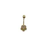 Piercing aur galben buric trifoi - DA499