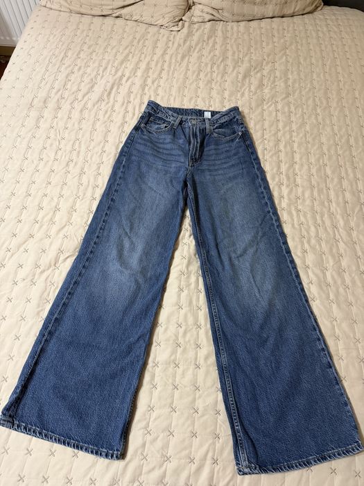 Дънки FB sister- mom jeans/ дънки Stradivarius/ Бели,сини дънки/