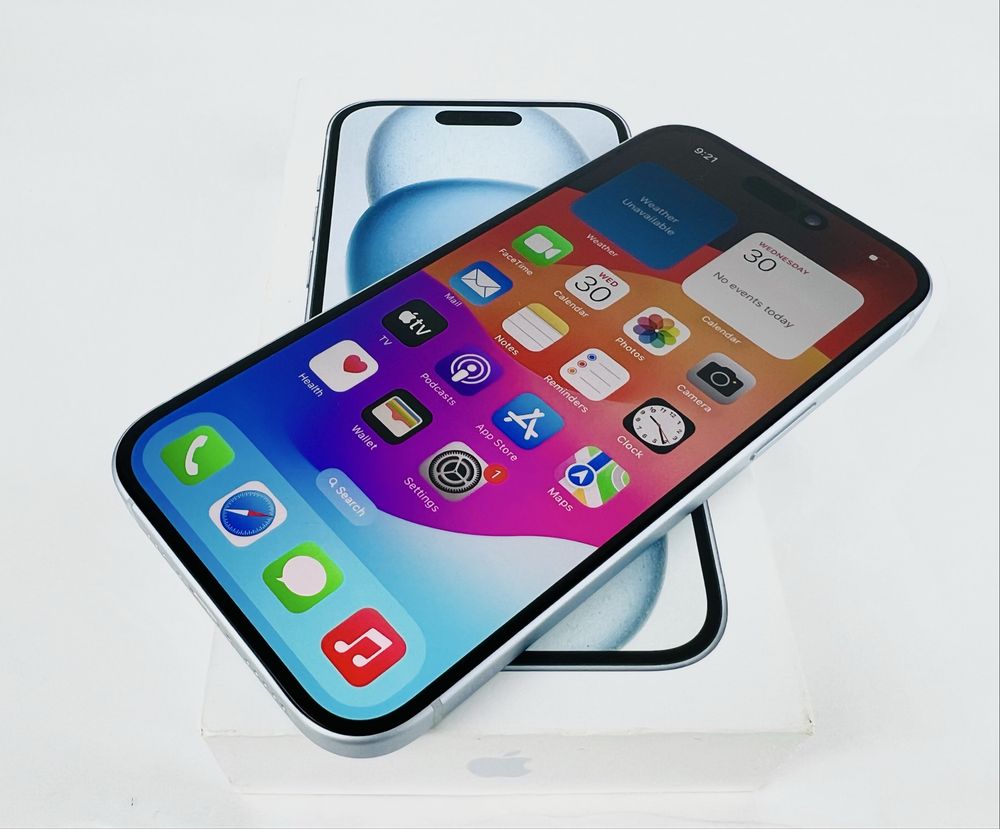 Apple iPhone 15 128GB Blue 100% Батерия! Гаранция!