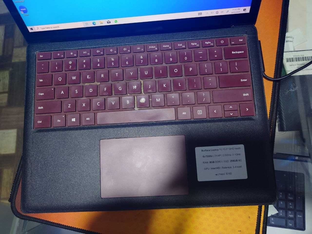 Surface Laptop i5-7200U/8GB RAM/SSD 256GB/13.3 QHD sensor ekran