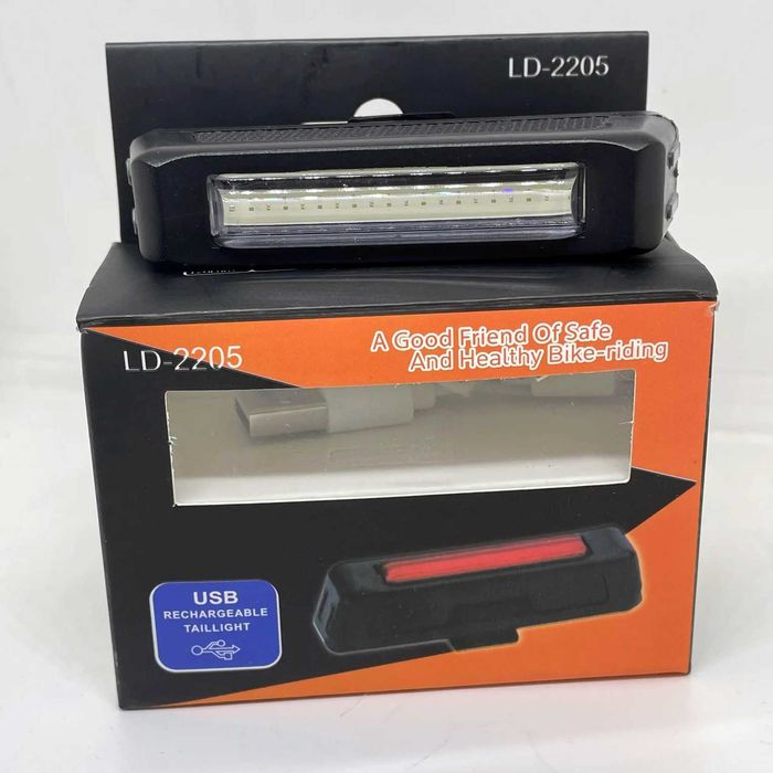 Задна LED стоп светлина за велосипед колело LD-2205, Бяла, 120Lum, USB