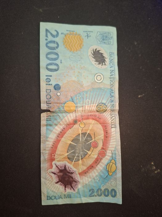 Vand bancnotă de 2000 de lei cu eclipsa   (originala)