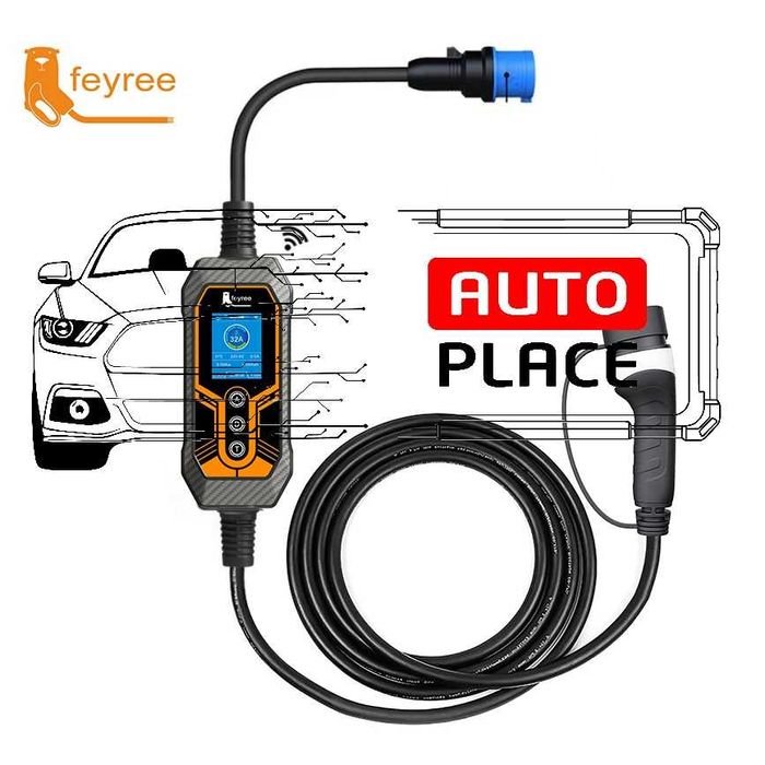 Разпродажба! Преносимо Зарядно Feyree Lion EV-K9 Type 2 / 7kW / APP