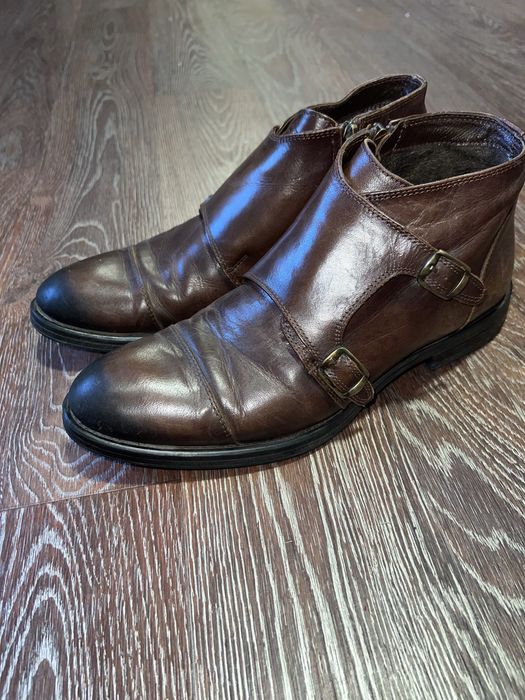 Мужские кожаные ботинки