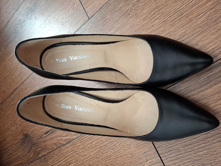 Pantofi negri piele, marimea 37