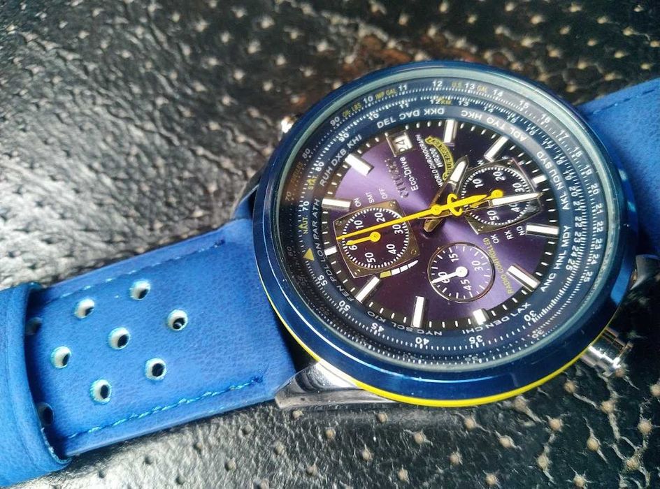 Мъжки ръчен Часовник Citizen Blue Angels World Chronograph дата,ден ч