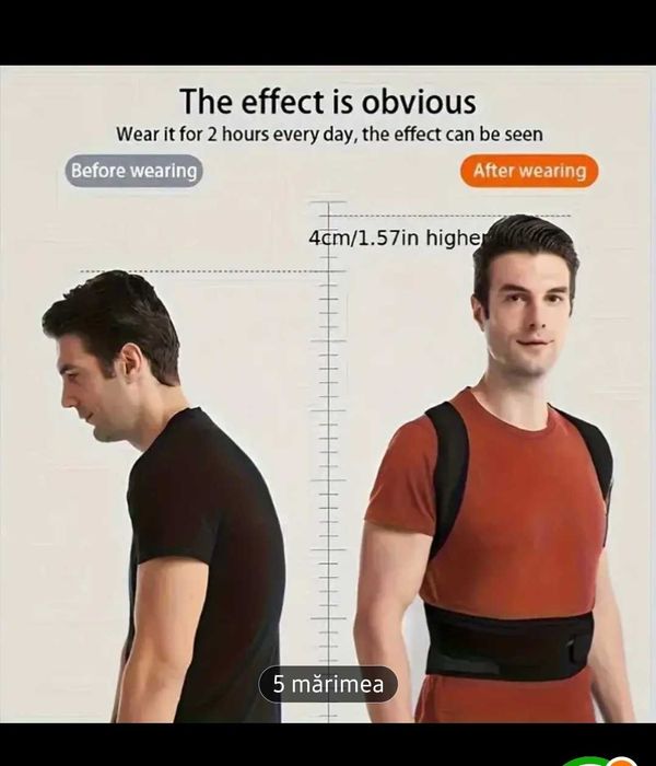 Corector de postură pentru adulți, centura de sustinere a coloanei