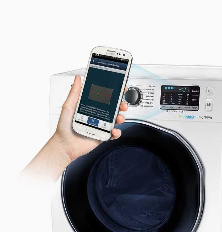 Mașină de spălat cu uscător Samsung AirWash WD70J5410AW/LE 7 kg