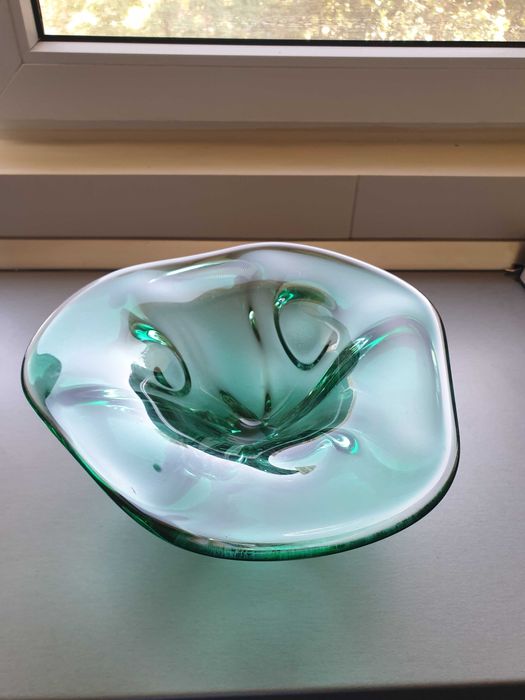 Superb centru de masa / fructiera din sticla de Murano
