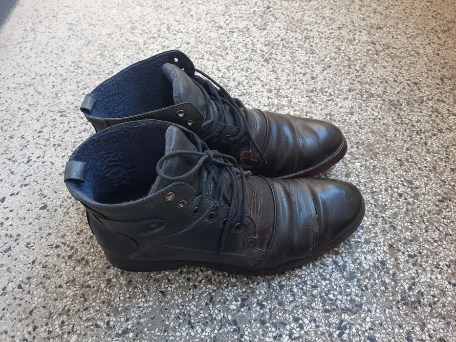 Зимни боти номер 45 сиви естествена кожа