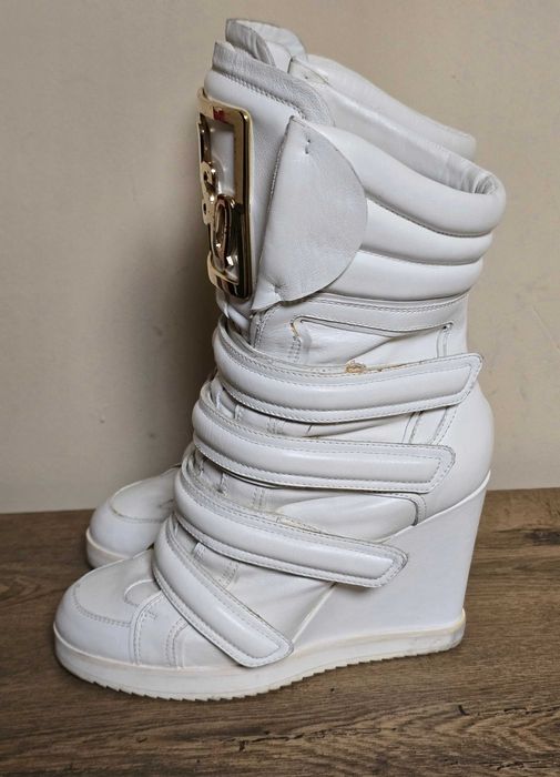 Dsquared2 оригинални дамски високи кецове от естествена кожа