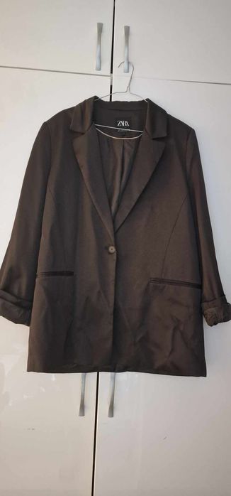 Sacou satinat zara overzide