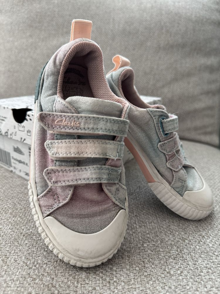 Clarks, Кецове Foxing Brill с велкро, Розово, 26 EU
