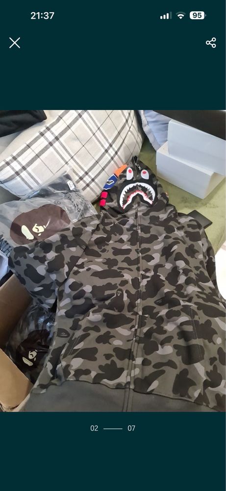 Bape Gri M L si XL noi