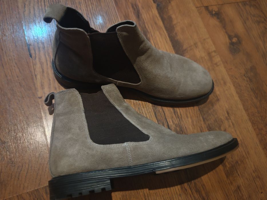 Мъжки боти естествен велур