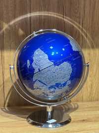 Мировой настольный глобус с хромированной металлической подставкой