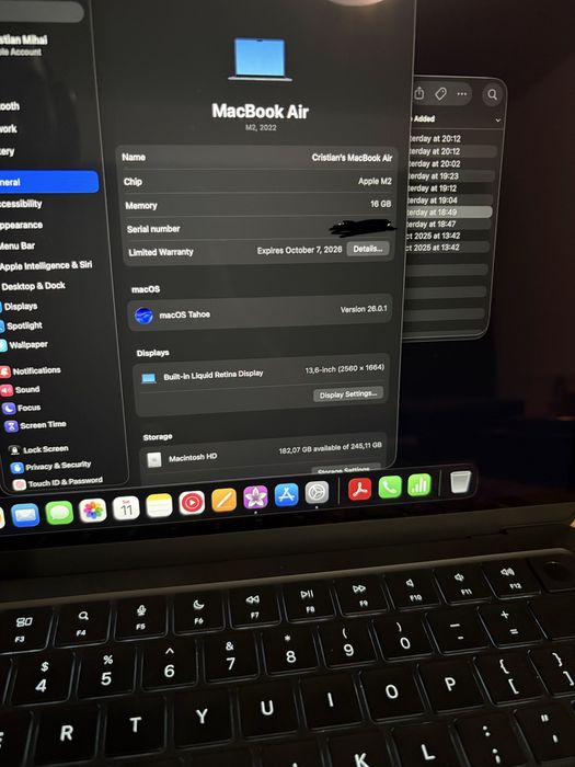 Nou! Macbook Air 13” M2, 16/256, Factura + Garantie eMag