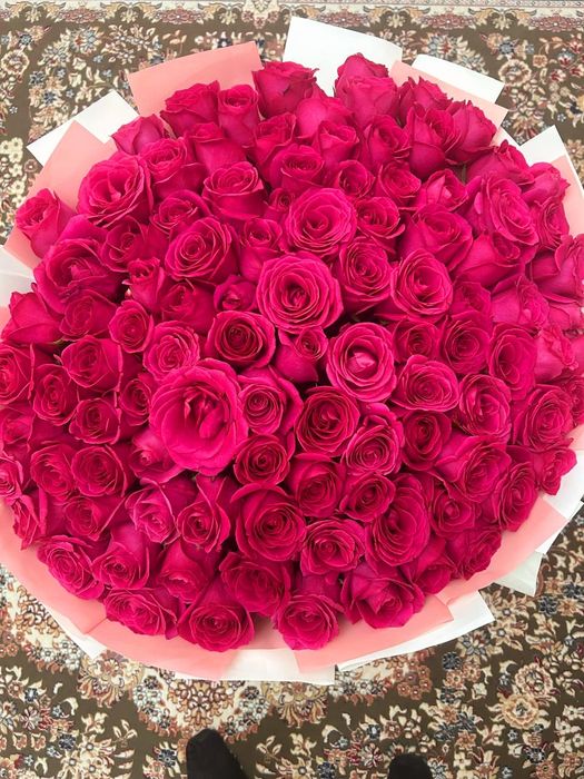 Голландские розы 101 штук