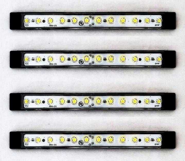 Диодни ЛЕД LED габарити за камион с 12 SMD диода, БЕЛИ ,  12-24V