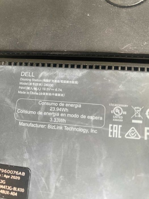 Docking Station Dell WD15 USB-C K17A, merge la orice laptop