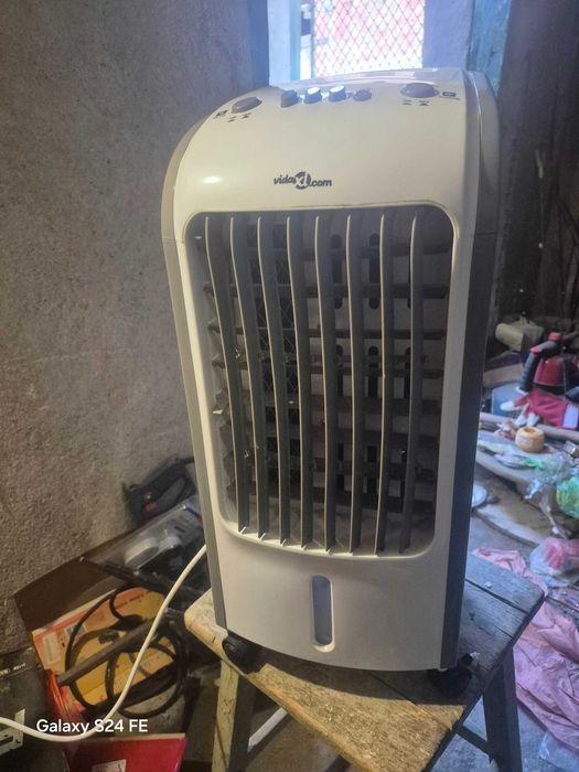 vidaXL Преносим въздушен охладител 80 W 4 л 25x26x56 см